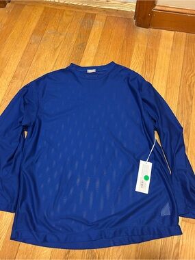Aquarius Cocktail NWT Men's Blue Long-Sleeve Performance Shirt